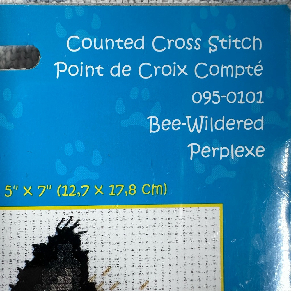 NIP Sealed 2002 Janlynn Counted Cross Stich Bee-Wildered Perplexe 5 x 7 Finish - Picture 2 of 6